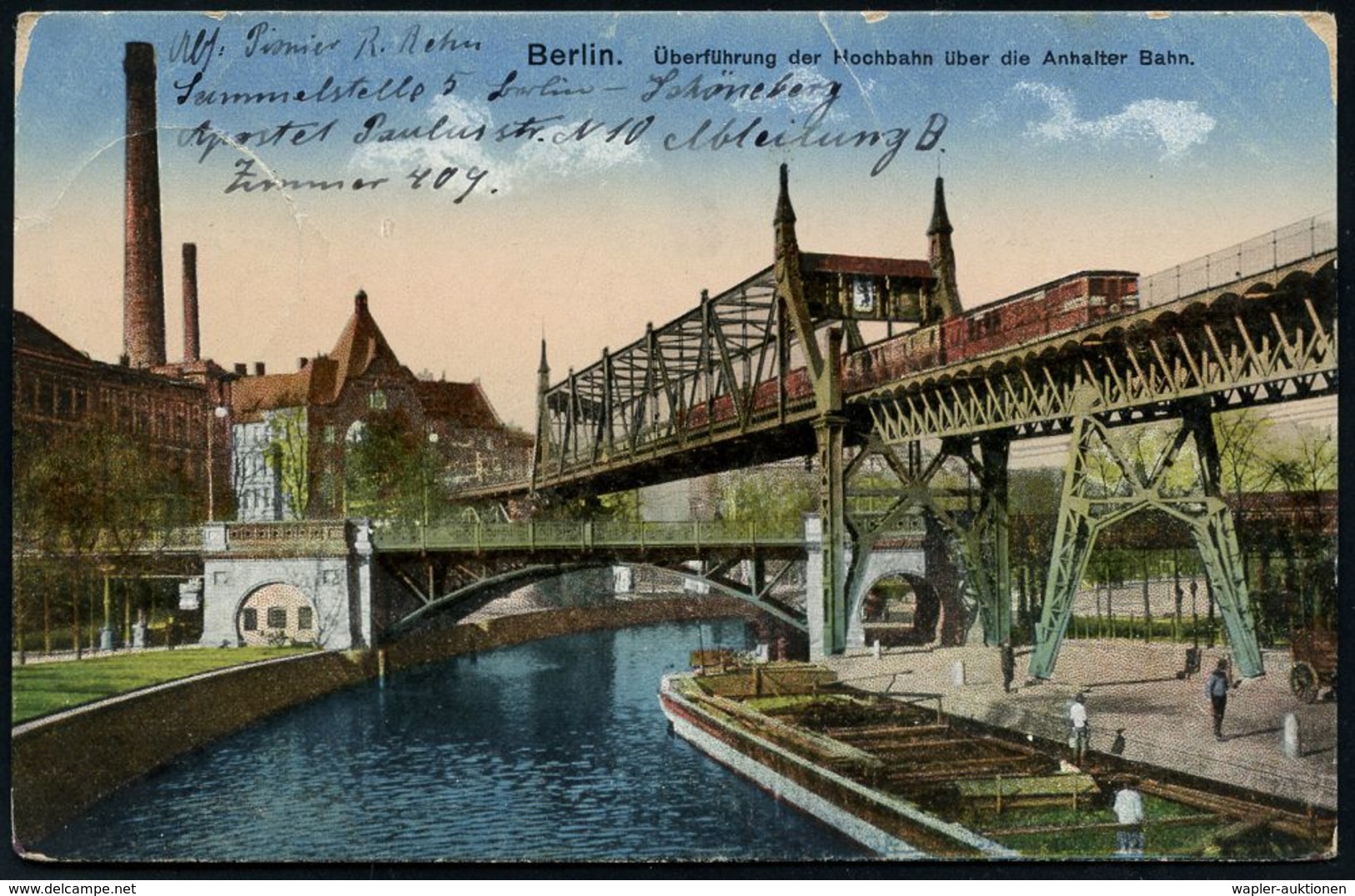 UNTERGRUNDBAHN /U-BAHN : Berlin-Kreuzberg 1905/19 U-Bahn Landwehrkanal/Anhalter Bhf., 14 verschiedene Color-Foto-Ak. , m