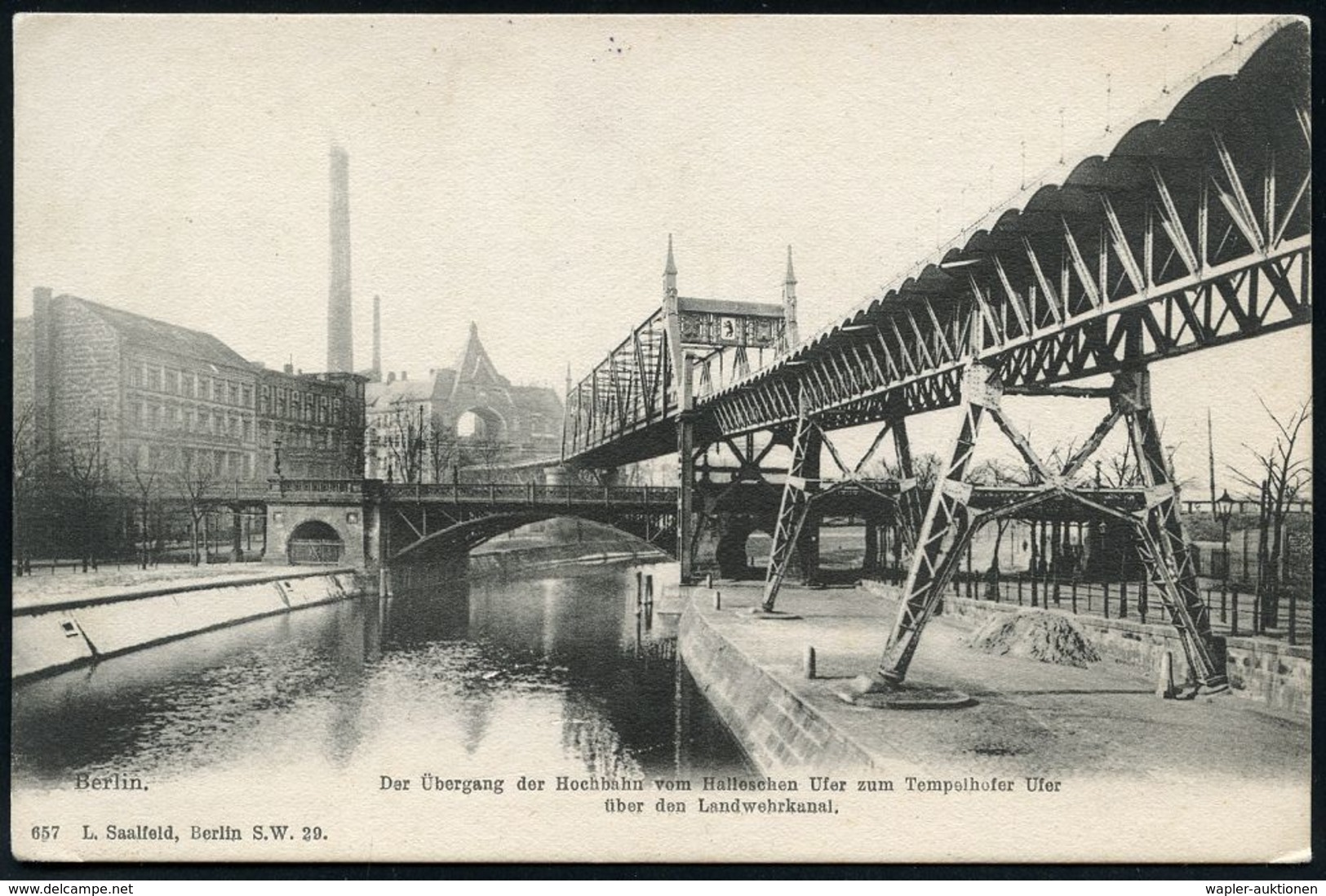 UNTERGRUNDBAHN /U-BAHN : Berlin-Kreuzberg 1907/25 U-Bahn Landwehrkanal/Anhalter Bhf., 13 Verschiedene S/w.-Foto-Ak. , Me - Treni