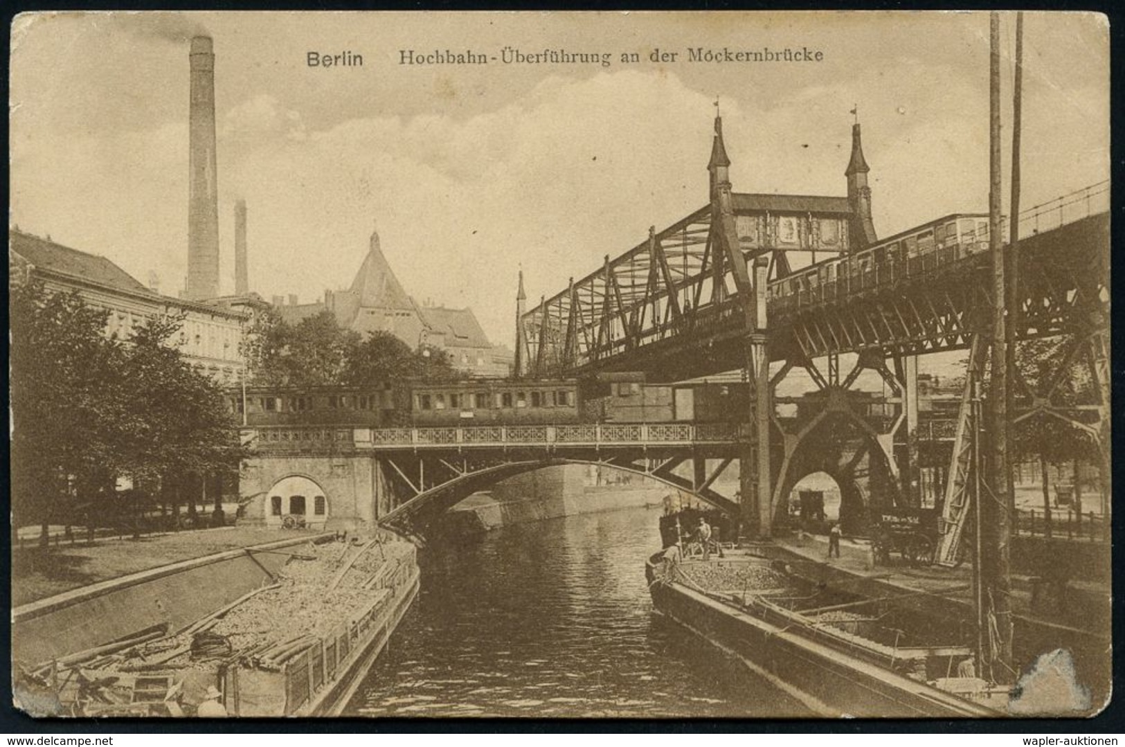 UNTERGRUNDBAHN /U-BAHN : Berlin-Kreuzberg 1907/25 U-Bahn Landwehrkanal/Anhalter Bhf., 13 Verschiedene S/w.-Foto-Ak. , Me - Eisenbahnen