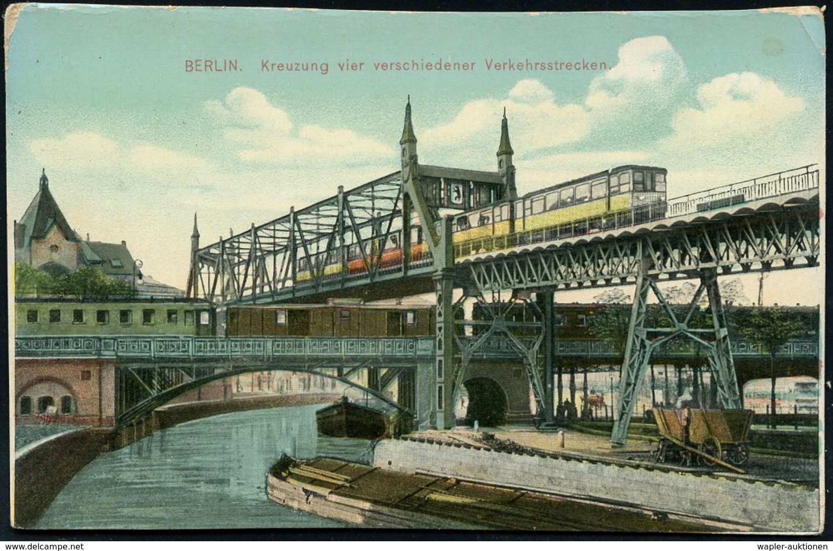 UNTERGRUNDBAHN /U-BAHN : Berlin-Kreuzberg 1909/28 U-Bahn Landwehrkanal/ Anhalter Bhf., 10 Verschiedene Color-Foto-Ak. ,  - Eisenbahnen