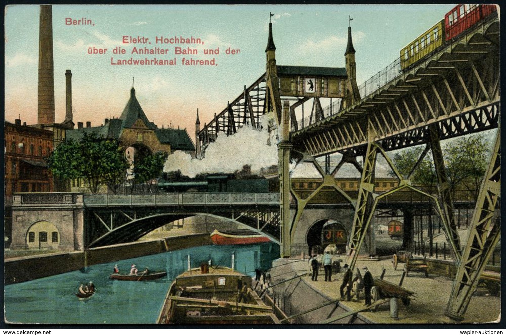 UNTERGRUNDBAHN /U-BAHN : Berlin-Kreuzberg 1909/28 U-Bahn Landwehrkanal/ Anhalter Bhf., 10 verschiedene Color-Foto-Ak. , 