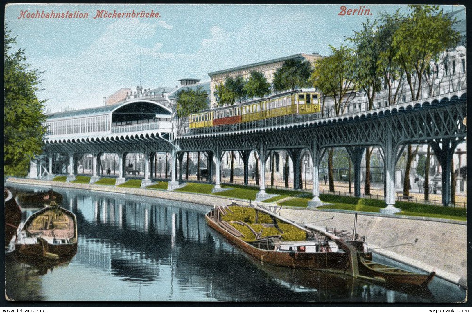 UNTERGRUNDBAHN /U-BAHN : Berlin-Kreuzberg 1909/10 U-Bahnhof Möckernbrücke, 5 Verschiedene, Meist Color-Foto-Ak. , Meist  - Trains