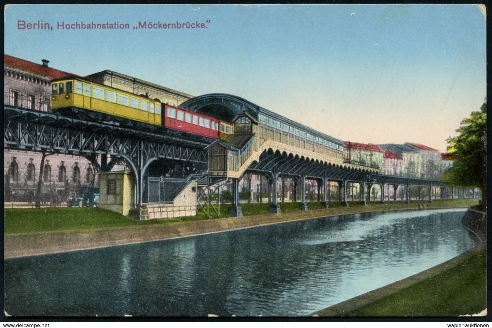 UNTERGRUNDBAHN /U-BAHN : Berlin-Kreuzberg 1909/10 U-Bahnhof Möckernbrücke, 5 Verschiedene, Meist Color-Foto-Ak. , Meist  - Treni