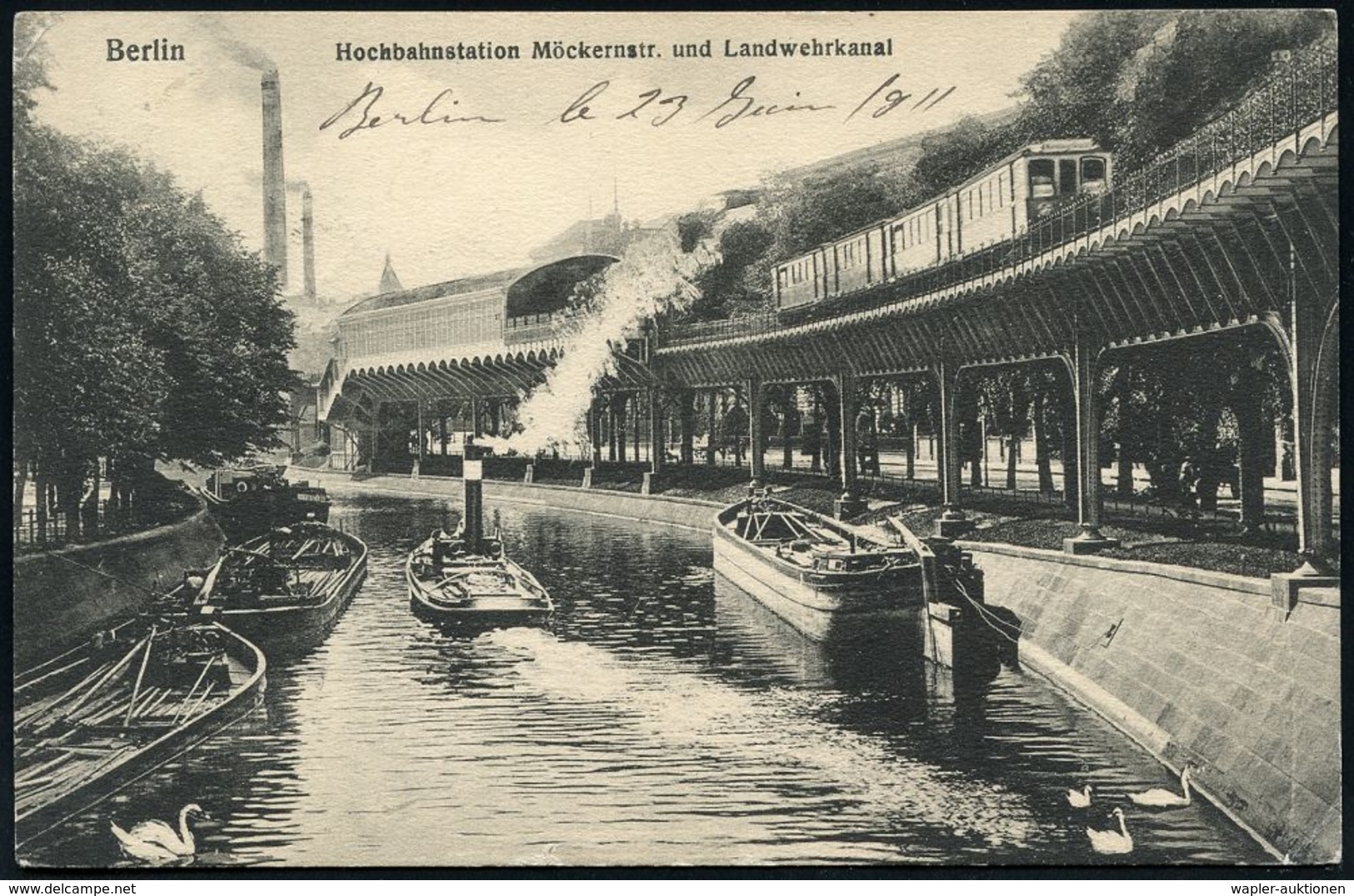 UNTERGRUNDBAHN /U-BAHN : Berlin-Kreuzberg 1902/11 U-Bahnhof Möckernbrücke, 7 Verschiedene S/w.- U. Color-Foto-Ak. , Teil - Eisenbahnen