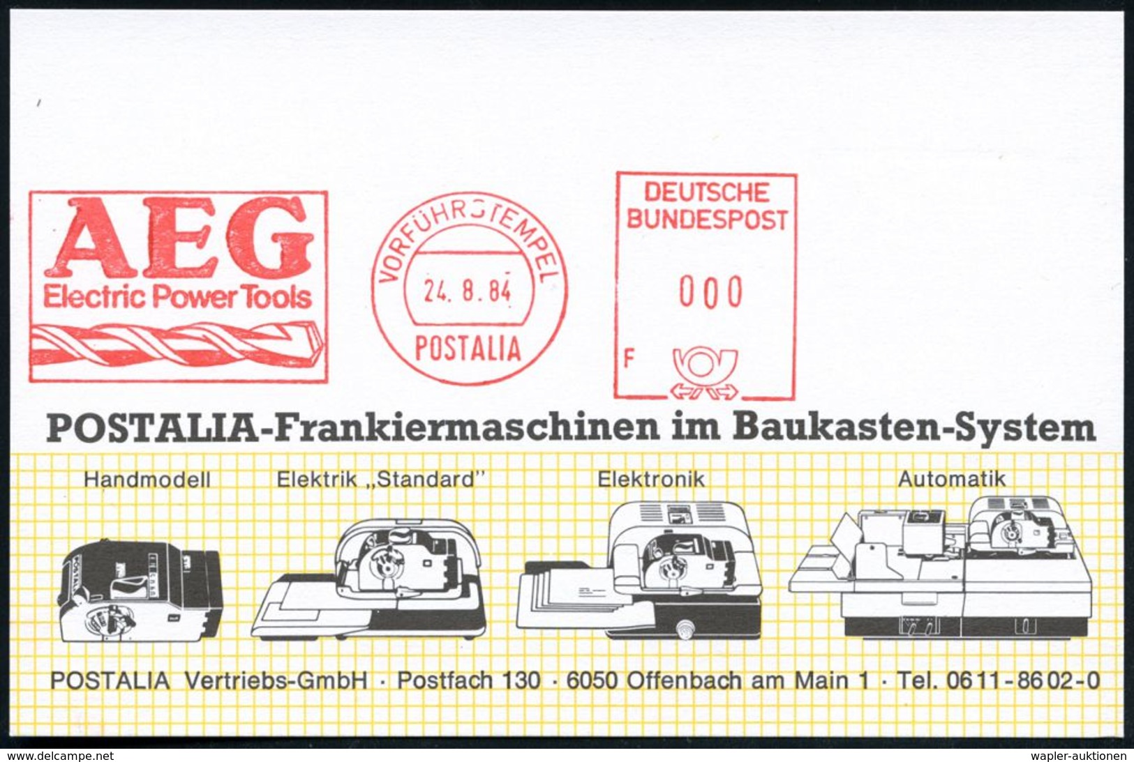 SONDERTEIL ELEKTRIZITÄT: ALLGEMEINE ELEKTRICITÄTS-GESELLSCHAFT & TOCHTERFIRMEN / TELEFUNKEN / OSRAM Etc. : B.R.D. 1984 ( - Electricity