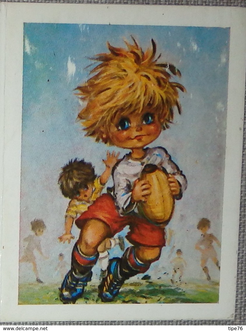 Petit Mini Calendrier Poche  Agenda 1982 Illustration Michel Thomas Poulbot Rugby Fleuriste Interflora La Courneuve - Klein Formaat: 1981-90