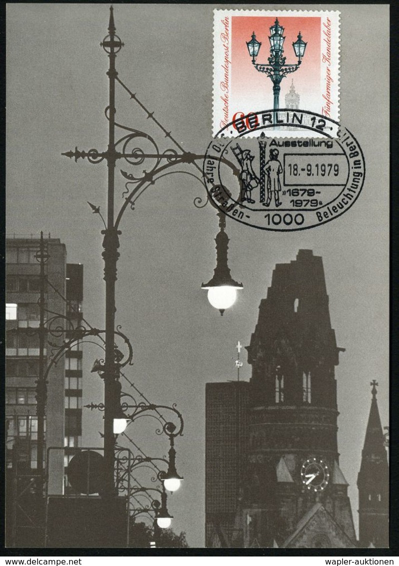 GAS / GASWERKE / FLÜSSIGGAS : BERLIN 1979 (18.9.) "300 Jahre Berliner (Gas)-Straßenbeleuchtung", Kompl. Satz , Je SSt: 1 - Gas