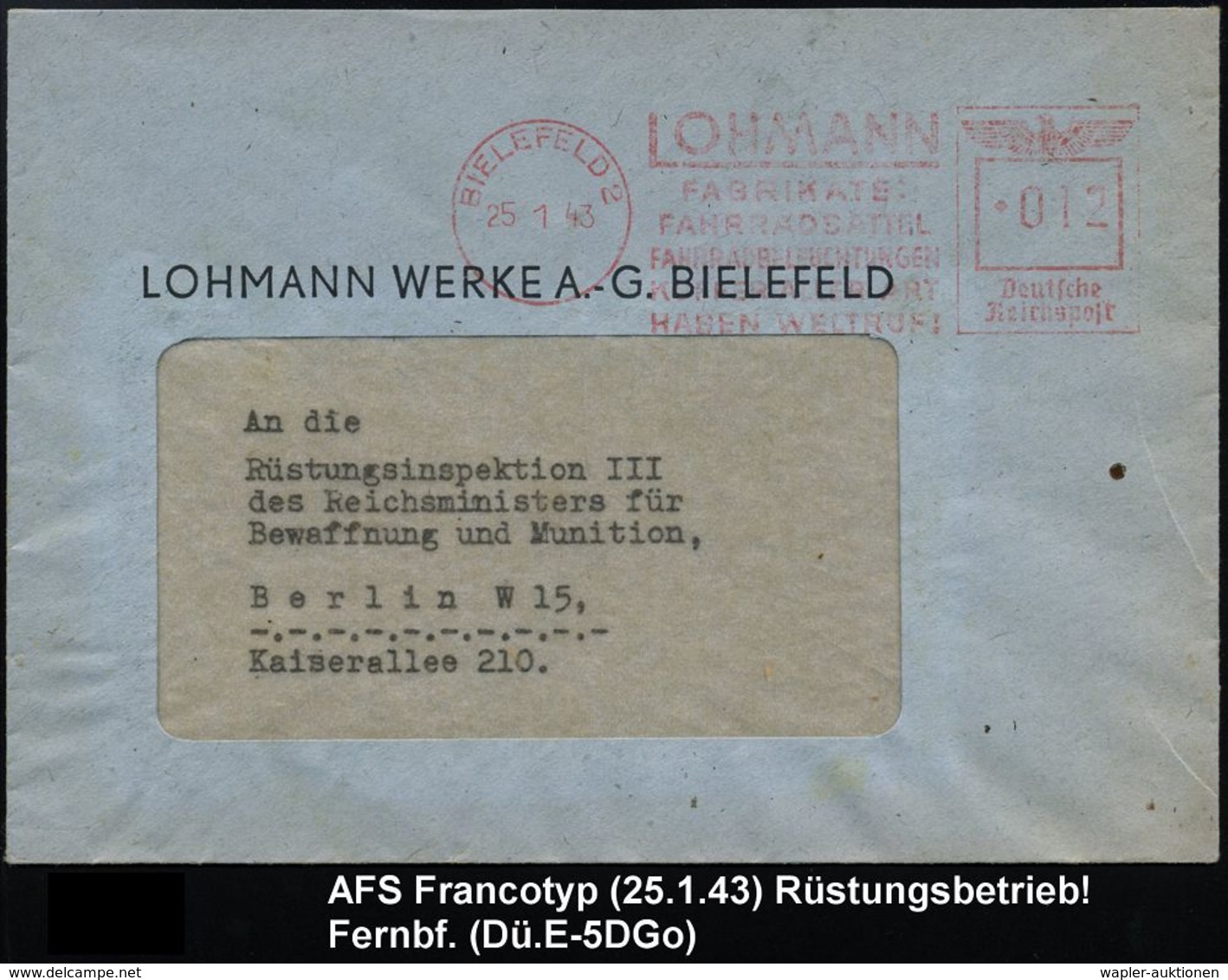 F A H R R A D  / INDUSTRIE & ZUBEHÖR : BIELEFELD 2/ LOHMANN/ FABRIKATE:/ FAHRRADSÄTTEL/ FAHRRADBELEUCHTUNGEN../ HABEN WE - Other (Earth)