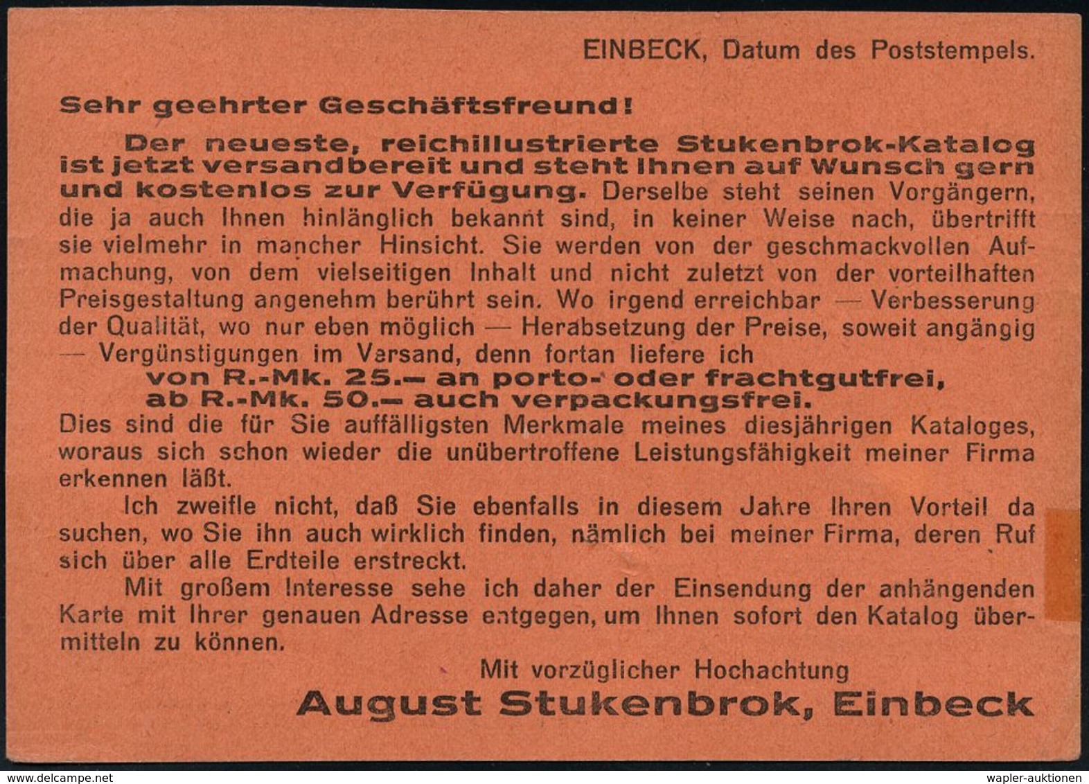 F A H R R A D  / INDUSTRIE & ZUBEHÖR : EINBECK/ ..Stukenbrok/ Katalog/ ..DEUTSCHLAND/ 3 JAHRE/ FABRIKGARANTIE 1931 (14.3 - Altri (Terra)