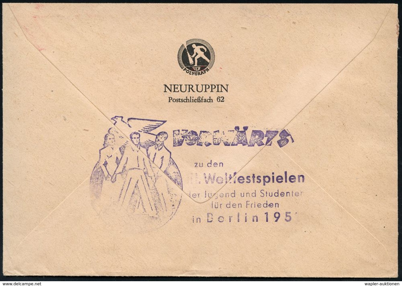FEUERWEHR / BRANDVERHÜTUNG & -BEKÄMPFUNG : NEURUPPIN/ Wenn's Brennt/ MINIMAX Löscht! 1951 (10.7.) AFS = Hand-Feuerlösche - Pompieri
