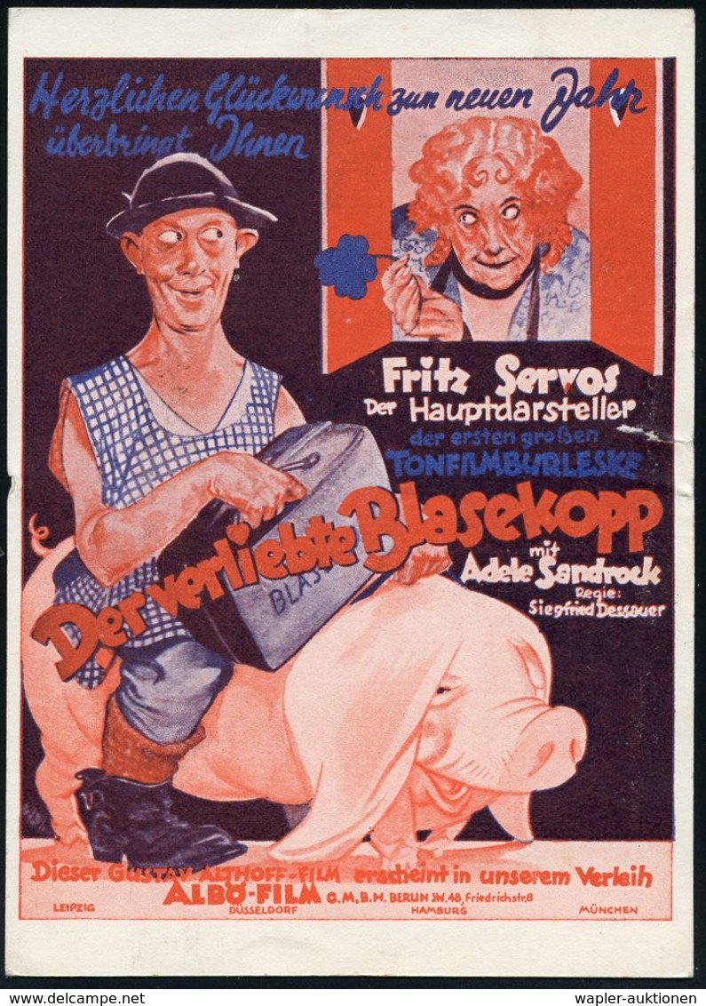 FILM / FILMVERLEIH / FILMTITEL / KINO : BERLIN SW/ *11p/ DEUTSCHES REICH 1932 (3.12.) PFS Achteck 3 Pf. Auf Seltener Col - Cinéma