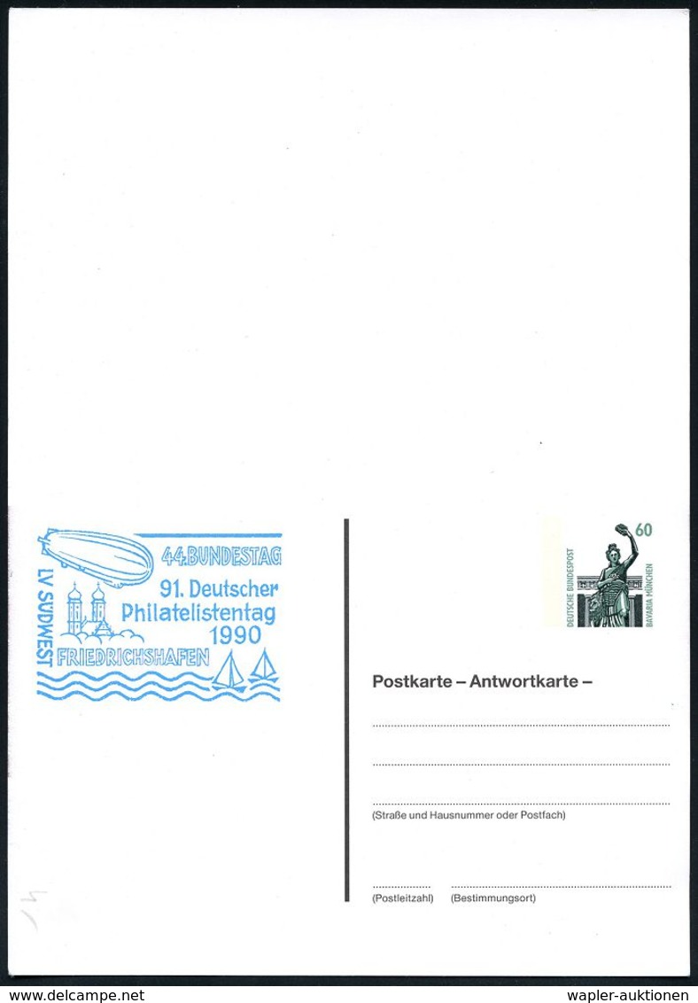 LUFTFAHRT-PIONIERE / PIONIER-FLÜGE : 7990 FRIEDRICHSHAFEN 1/ AMERIKA-SALON BEIM 44.BUNDESTAG DES BDPH 1990 (5.10.) SSt = - Altri (Aria)