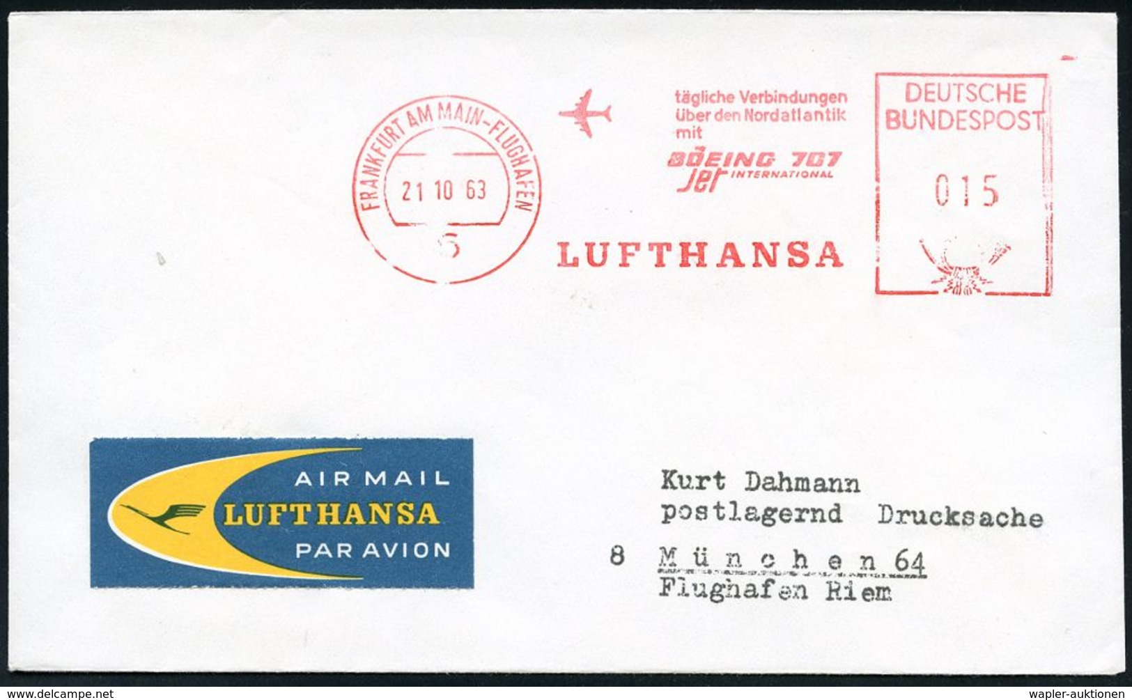 DEUTSCHE LUFTHANSA (DLH):  DOKUMENTE & BELEGE (OHNE ERSTFLÜGE) : 6 FRANKFURT AM MAIN-FLUGHAFEN/ Tägliche Verbindungen/ ü - Altri (Aria)