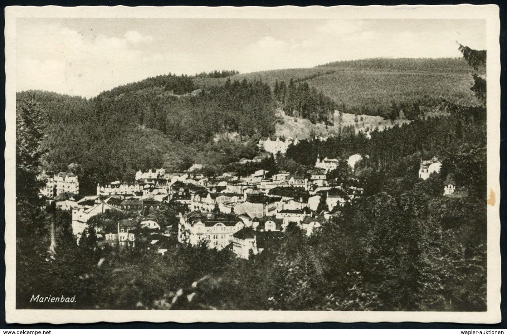 FLUGHAFEN / FLUGHAFEN-POSTÄMTER : MARIENBAD FLIEGERHORST 1940 (13.11.) Seltener 2K-Steg (Mi.21 + 40.- EUR, 2008) Auf EF  - Autres (Air)