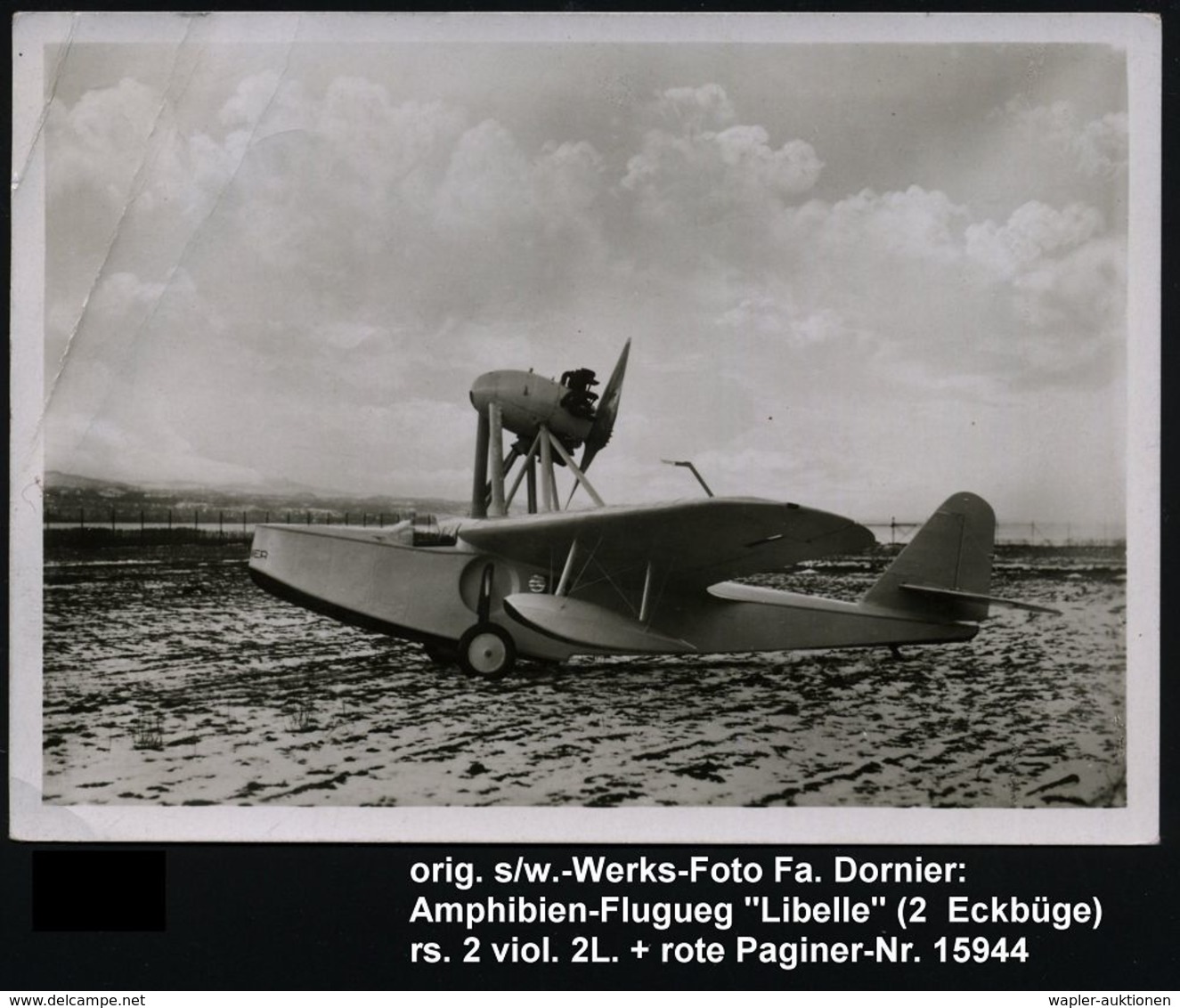 FLUGZEUGINDUSTRIE & -TYPEN : Friedrichshafen 1925 (ca.) Orig. S/w.-Dornier-Werks-Foto: Wasserflugzeug Dornier Do A "Libe - Avions