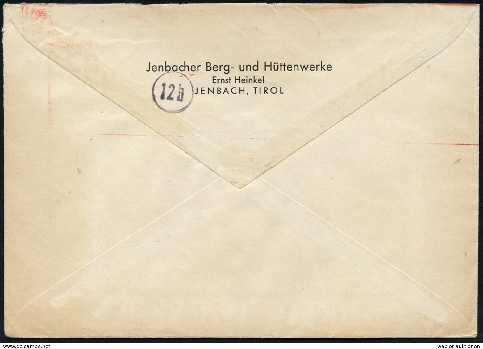 MILITÄRFLUGWESEN / MILITÄRFLUGZEUGE : JENBACH/ ERNST HEINKEL/ AG/ WERK JENBACH 1944 (23.12.) Sehr Seltener AFS = Heinkel - Flugzeuge