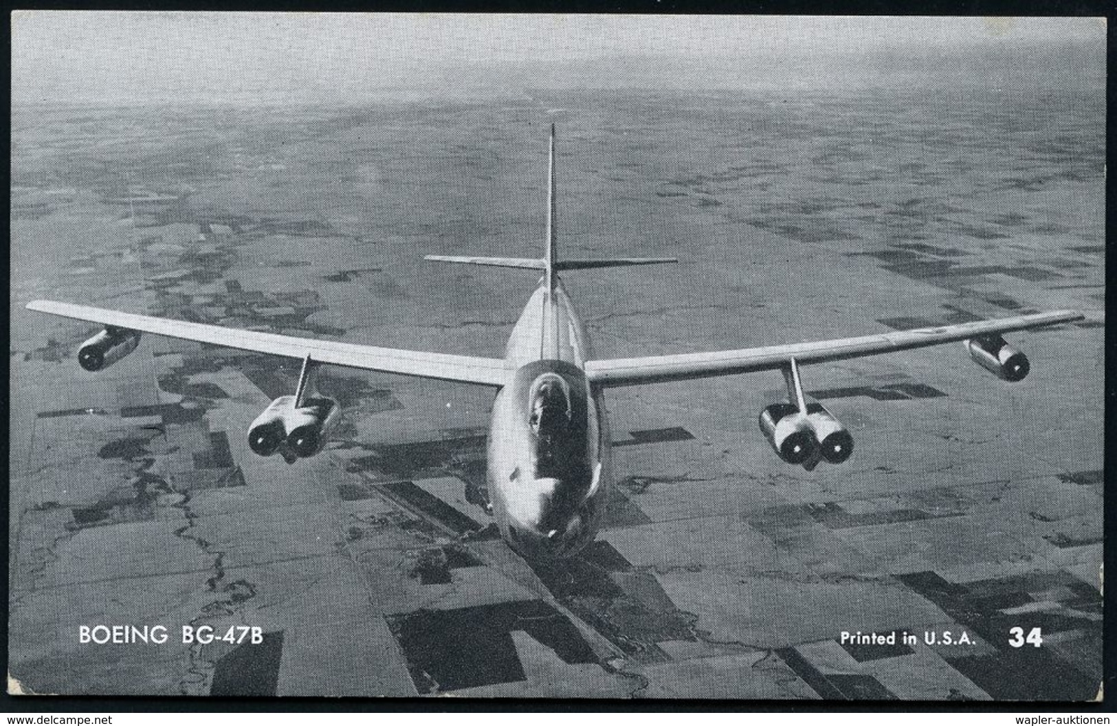 MILITÄRFLUGWESEN / MILITÄRFLUGZEUGE : U.S.A. 1955 (ca.) 3 Verschiedene S/w.-Foto-Ak.: Strategische Bomber Boeing BG-47B, - Avions