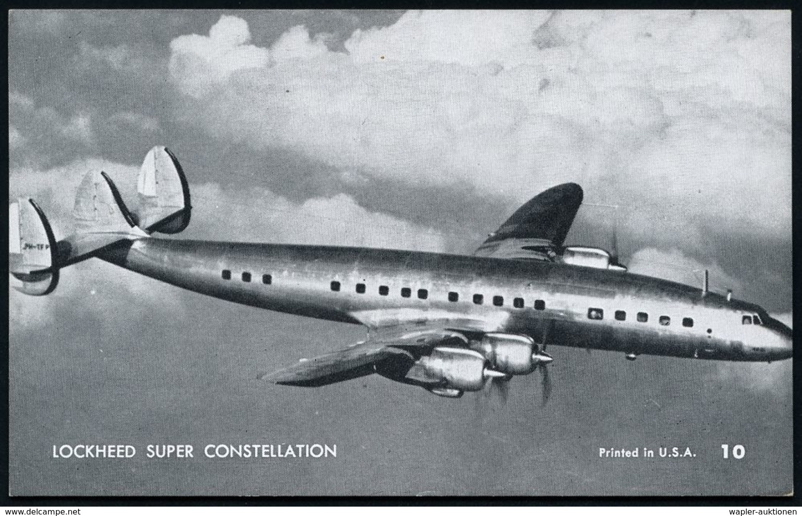 MILITÄRFLUGWESEN / MILITÄRFLUGZEUGE : U.S.A. 1955 (ca.) 3 Verschiedene S/w.-Foto-Ak.: Lockheed "Super Constellation" U.  - Flugzeuge