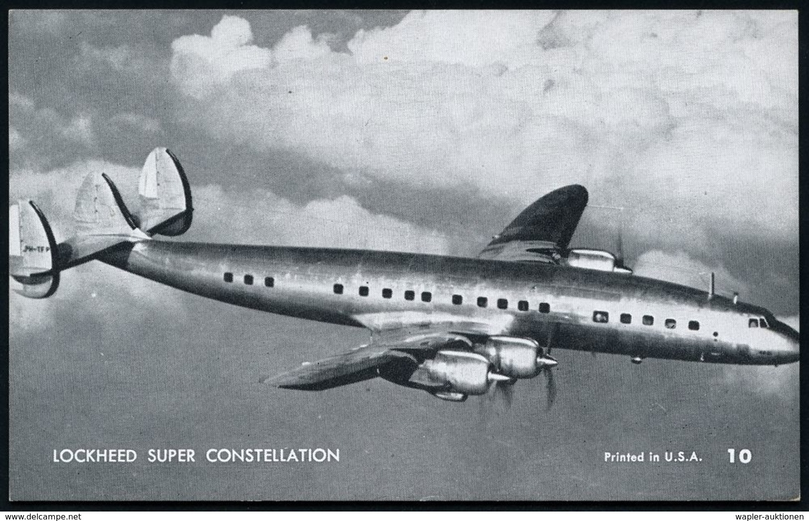 MILITÄRFLUGWESEN / MILITÄRFLUGZEUGE : U.S.A. 1955 (ca.) 3 Verschiedene S/w.-Foto-Ak.: Lockheed "Super Constellation" U.  - Avions