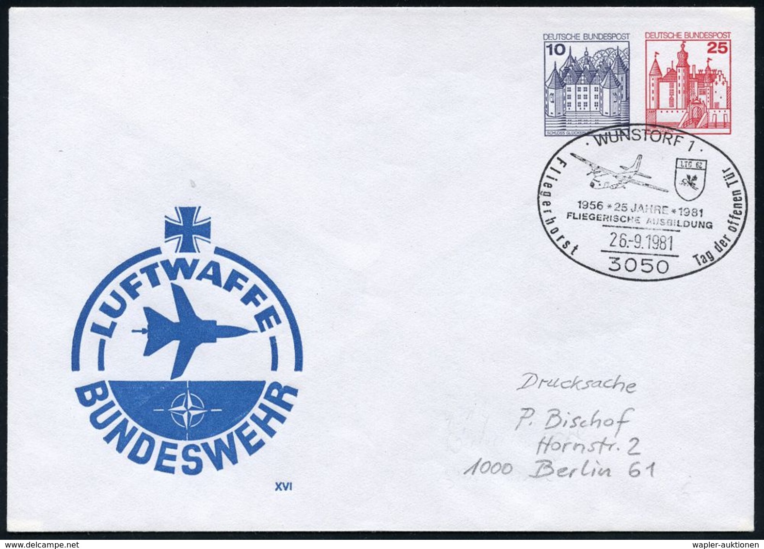 FLIEGERHORST / MILITÄRFLUGHAFEN : 3050 WUNSTORF 1/ Fliegerhorst Tag Der Offenen Tür.. 1981 (26.9.) SSt = Transall-Transp - Aerei