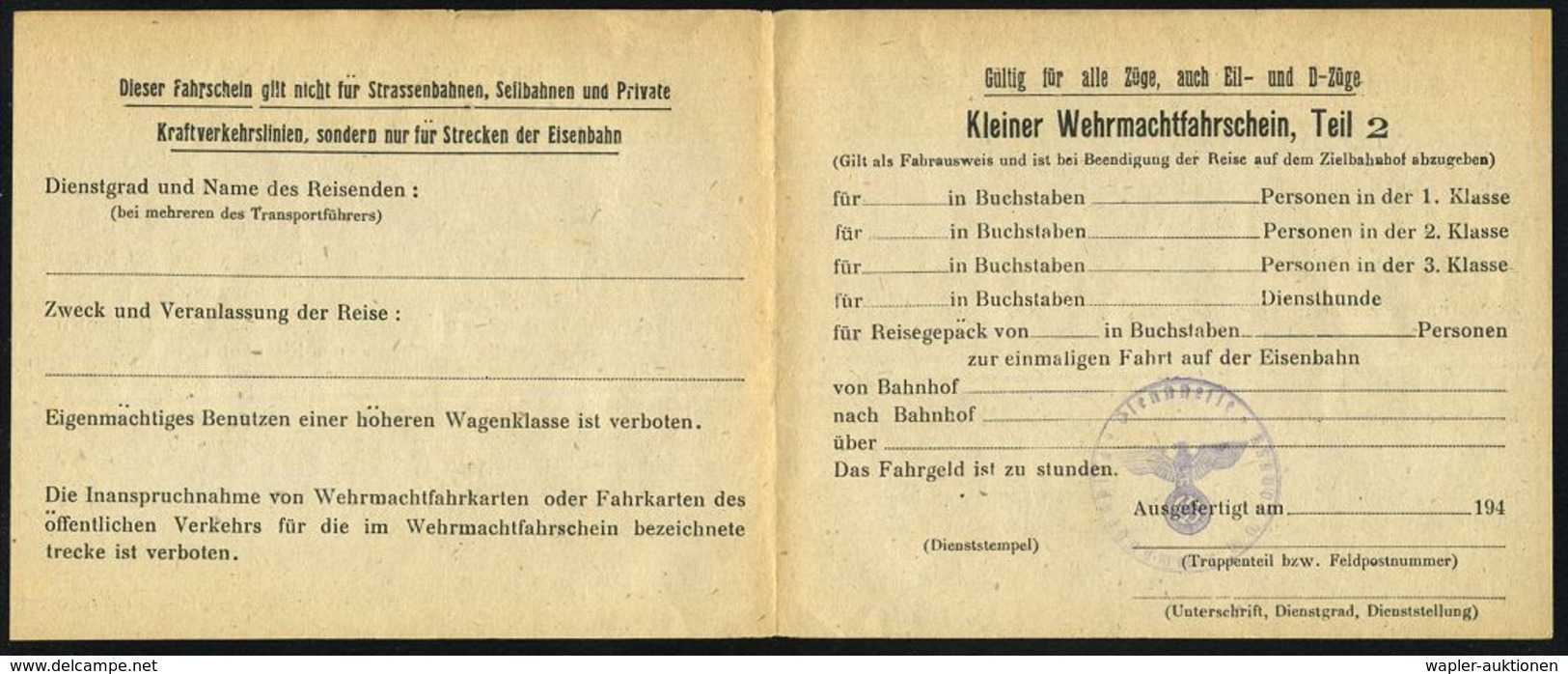 FLIEGERHORST / MILITÄRFLUGHAFEN : DEUTSCHES REICH 1942 (ca.) Viol. 1K-HdN: ..Feldpostnummer B. G. L 00555 = Kommando Flu - Flugzeuge