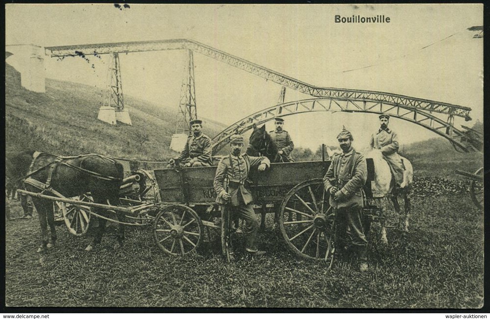 LUFTFELDPOST 1914-18 LUFTSCHIFFE & LUFTSCHIFFER-EINHEITEN : DEUTSCHES REICH 1916 (ca.) Viol. 1K-HdN: FELD-LUFTSCHIFFER-A - Zeppeline