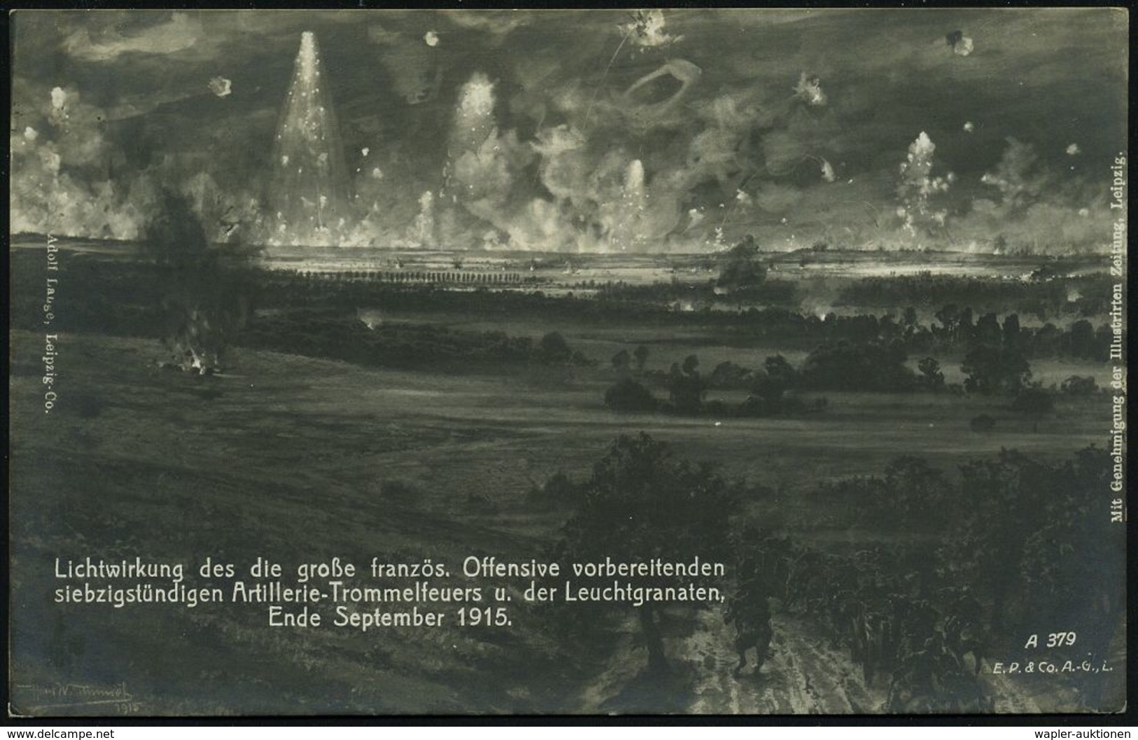 LUFTFELDPOST 1914-18 LUFTSCHIFFE & LUFTSCHIFFER-EINHEITEN : DEUTSCHES REICH 1916 (12.11.) 1K-Brücke: K. D. Feldpostamt/d - Zeppelins