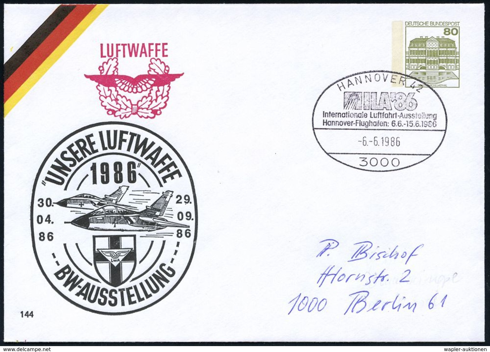LUFTFAHRT-AUSSTELLUNGEN & KONGRESSE : 3000 HANNOVER 42/ ILA'86/ Internat.Luftfahrt-Ausstellun/ Hannover Flughafen 1986 ( - Avions