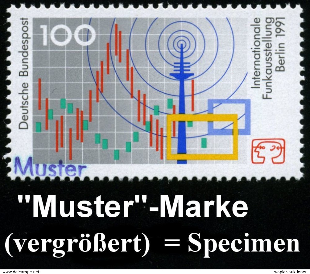 FUNK-, RADIO- & TV-AUSSTELLUNGEN : B.R.D. 1991 (Juli) 100 Pf. "Internat. Funkausstellung Berlin" Mit Amtl. Handstempel   - Non Classés