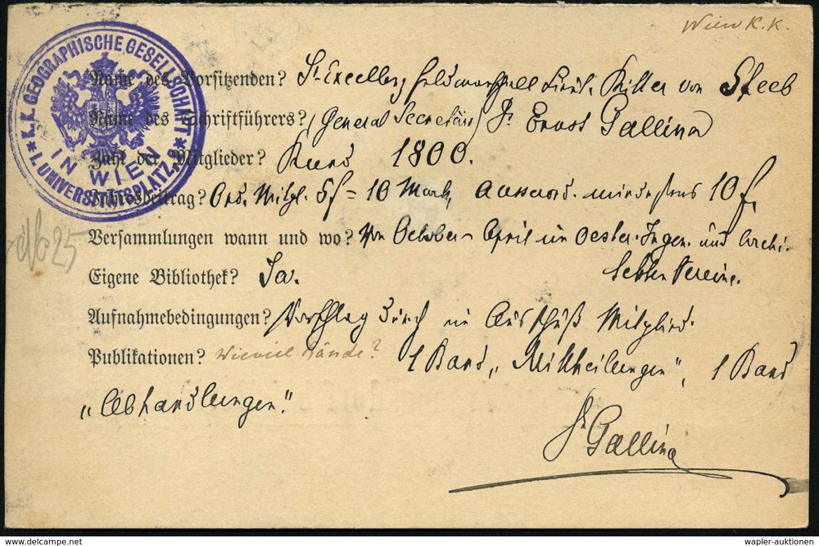 GEOLOGIE / MINERALIEN / ERZE : ÖSTERREICH /  DEUTSCHES REICH 1899 (Okt.) Amtl. P 5 Pf. Krone, Grün "Antwort" + Vs./rs. Z - Autres & Non Classés