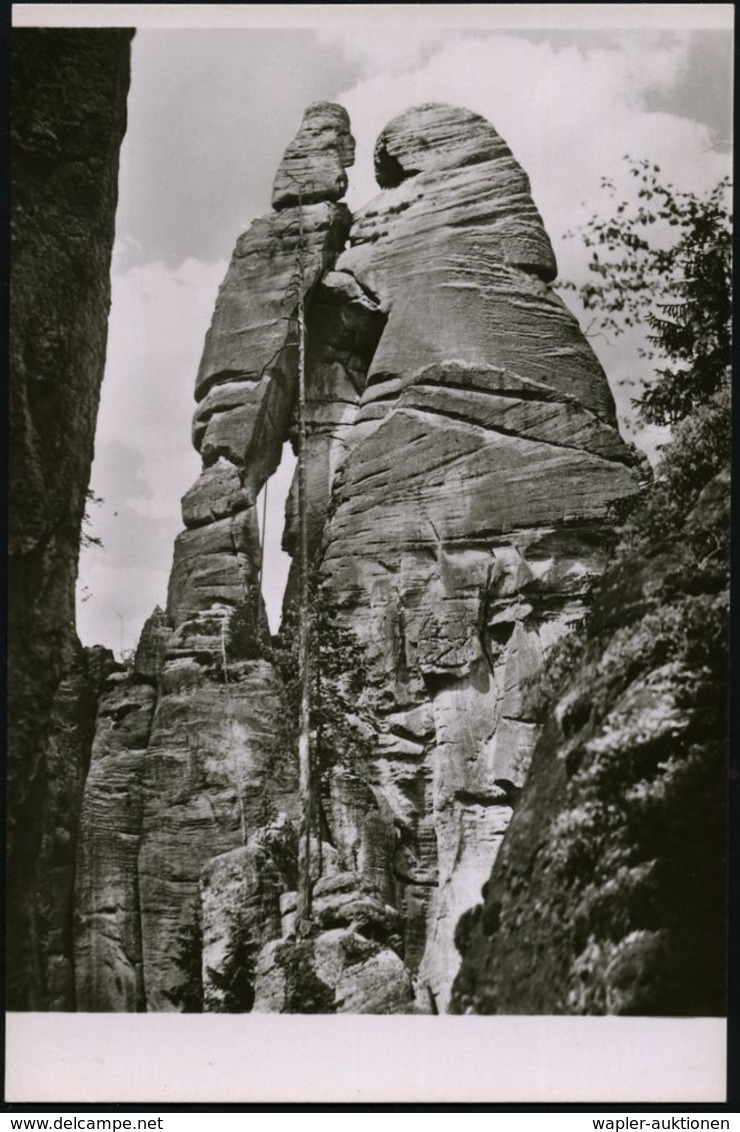 GEOLOGIE / MINERALIEN / ERZE : TSCHECHOSLOWAKEI 1952 1,50 Kc. BiP Gottwlad, Braun: Cucrovar, Adrspasske Skaly - Milenci  - Autres & Non Classés