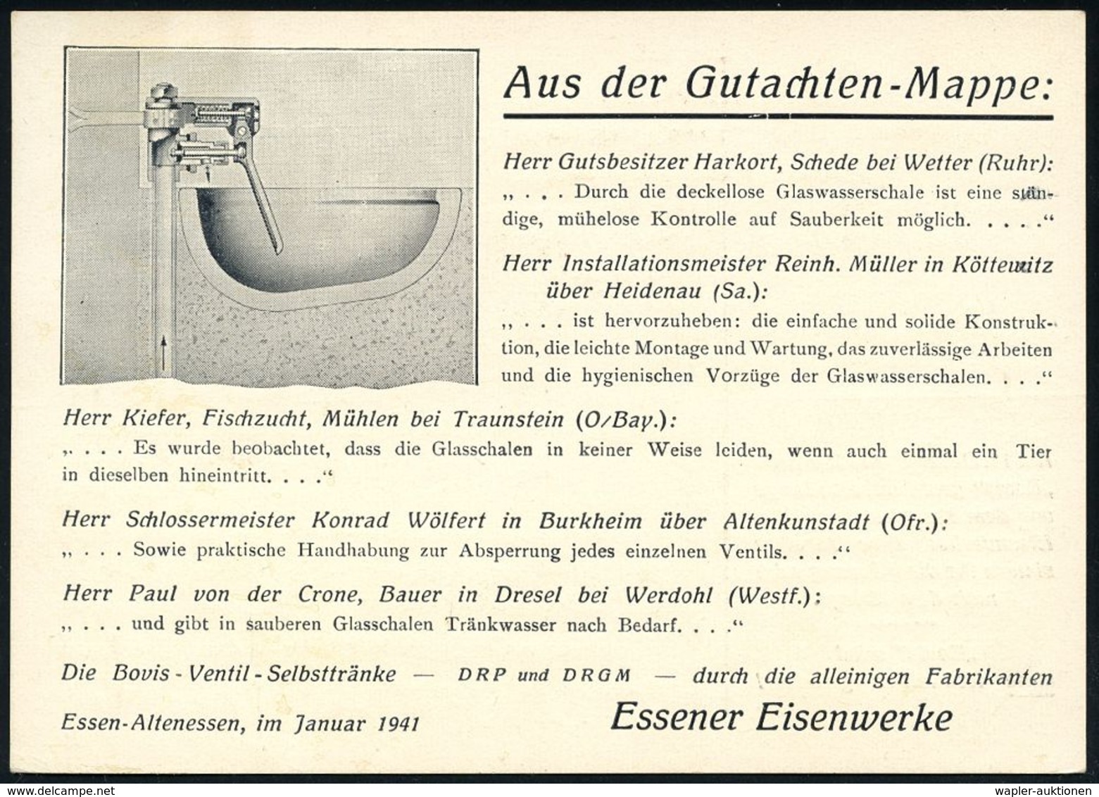 VERHÜTTUNG / ERZ- & METALLVERARBEITUNG : ESSEN-ALTENESSEN/ EEK/ ESSENER EISENWERKE.. 1941 (16.1.) AFS = Firmen-Logo Auf  - Altri & Non Classificati