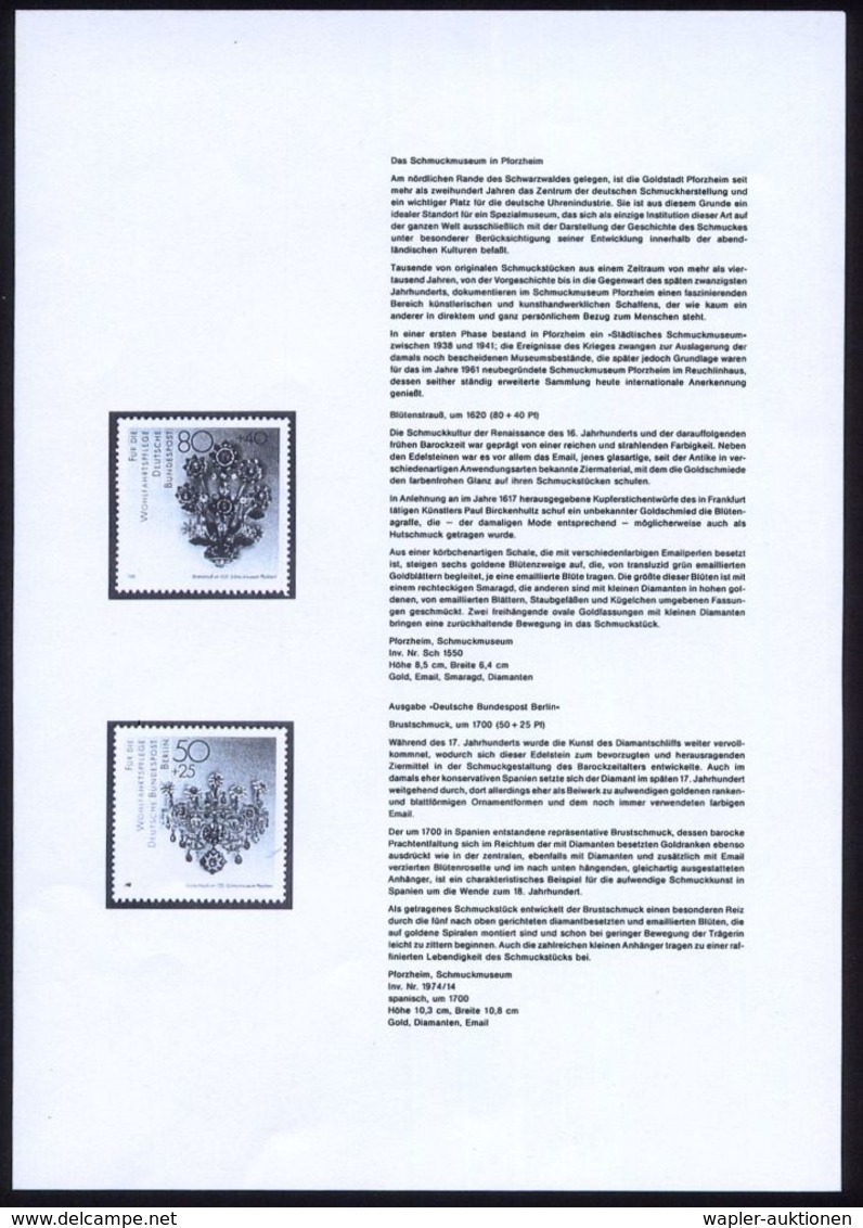 SCHMUCK / EDELSTEINE / DIAMANTEN : BERLIN 1988 (Okt.) Wofa, Kompl. Satz , Histor. Gold- U. Silberschmuck Alle Mit Amtl.  - Autres & Non Classés