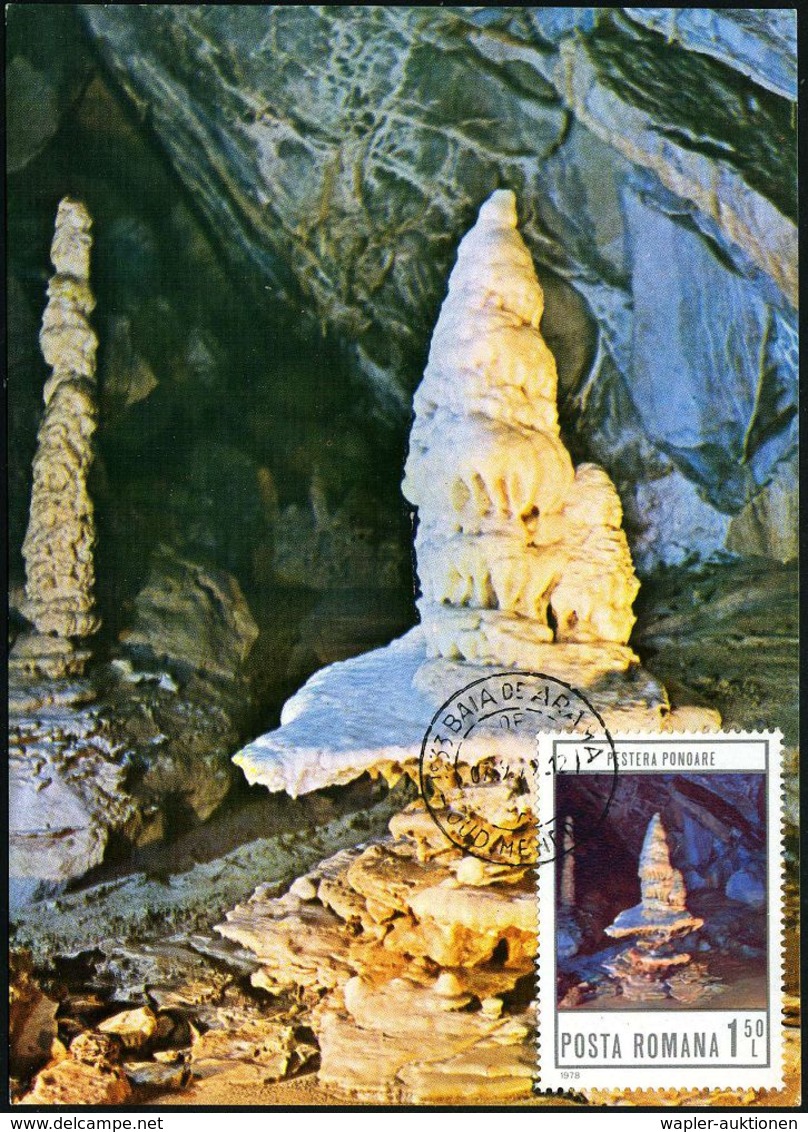 HÖHLE / TROPFSTEINHÖHLE : RUMÄNIEN 1979 Höhlen In Rumänien, Kompl. Satz Klar Gest. Auf 6 Maximumkarten  (Mi.3536/41) - Autres & Non Classés