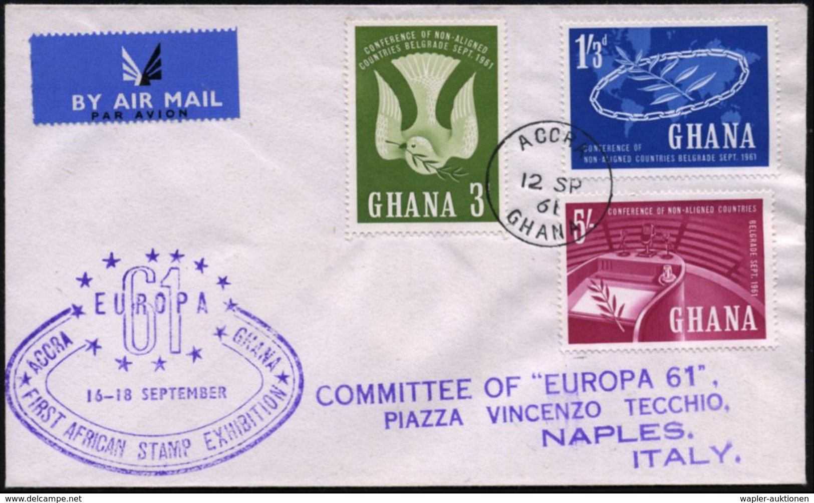 INTERNATIONALE ORGANISATIONEN & KONGRESSE : GHANA 1961 (12.9.) "Internat. Konferenz Der Neutralen Länder", Beograd, Komp - Autres & Non Classés