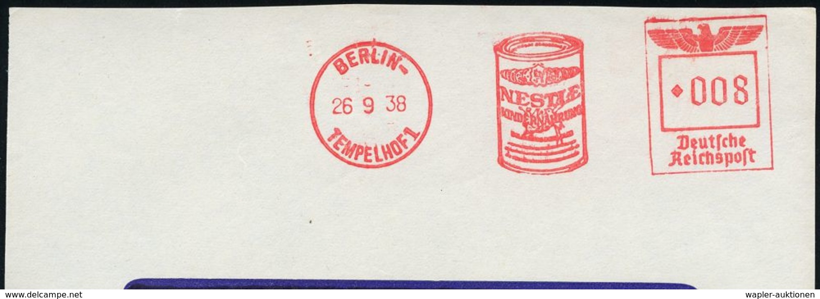 KIND / KLEINKIND / KINDHEIT / JUGEND : BERLIN-/ TEMPELHOF 1/ NESTLE/ MILCH #bzw.# KINDERNAHRUNG.. 1933/39 4 Verschied. A - Other & Unclassified