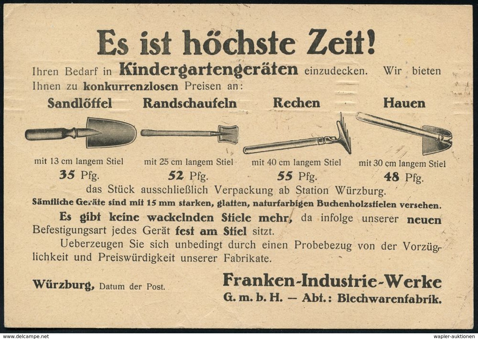 KIND / KLEINKIND / KINDHEIT / JUGEND : WÜRZBURG/ *2*/ Nimm Ein/ Postscheck-/ Konto! 1921 (31.3.) BdMWSt Auf Reklame-Kt.: - Altri & Non Classificati