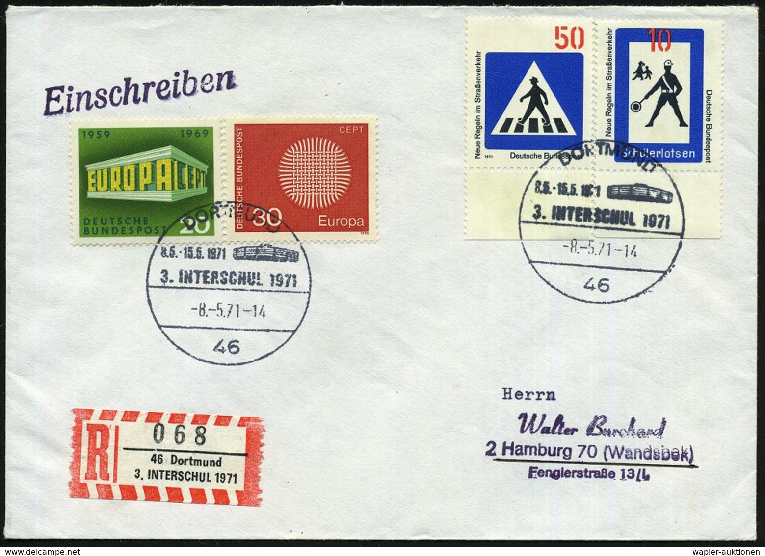 SCHULE / GYMNASIUM : 46 DORTMUND/ 3.INTERSCHUL 1971 (Mai) SSt + Seltener Sonder-RZ: 46 Dortmund/3. INTERSCHUL 1971 (NEZ  - Other & Unclassified