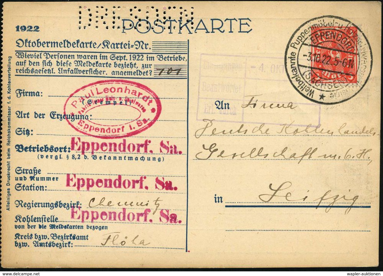SPIELZEUG / SPIELZEUGMESSEN : EPPENDORF/ (SACHSEN)/ Weltbekannte Puppenmöbel- U.Holzspielwaren-Industrie 1930 (3.9.) Sel - Unclassified