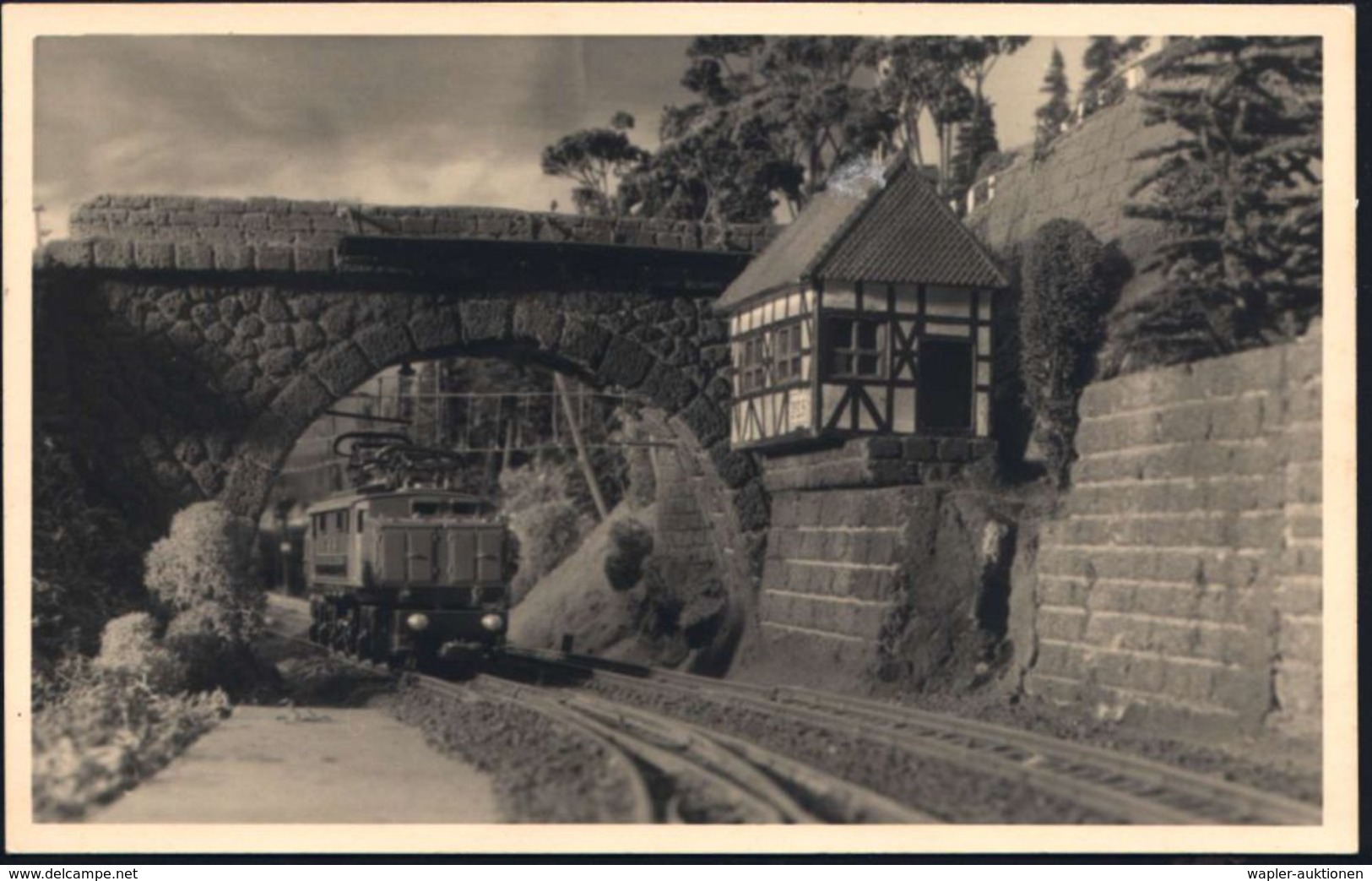 MODELLBAU / MODELLBAHN / FIGUREN : (1) BERLIN-SCHÖNEBERG 1/ MODELLBAHN-AUSSTELLUNG 1954 (27.6.) SSt = Modell-Dampflok Au - Non Classés