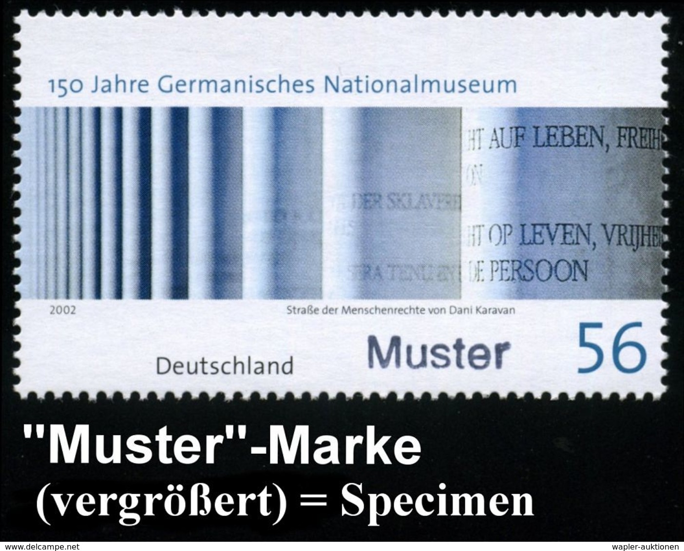 KUNSTMUSEEN / GALERIE : B.R.D. 2002 (Juli) 56 C. "150 Jahre Germanisches Nationalmuseum" Mit Amtl. Handstempel  "M U S T - Museen