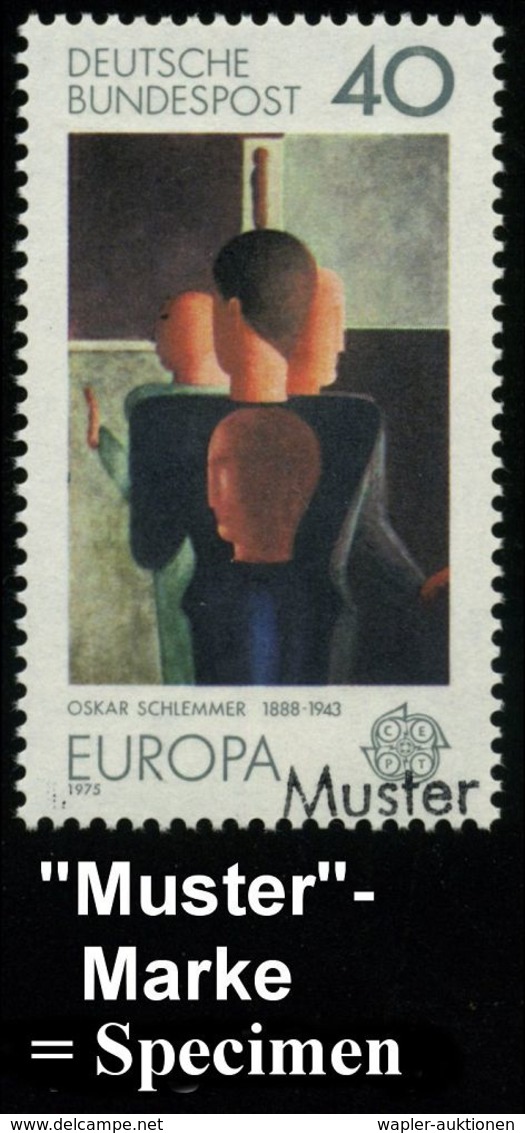 KÜNSTLER & MALER IN DEUTSCHLAND : B.R.D. 1975 (Apr.) Europa CEPT, Kompl. Satz = Oskar Schlemmer 40 Pf. U. 50 Pf. Je Mit  - Autres & Non Classés