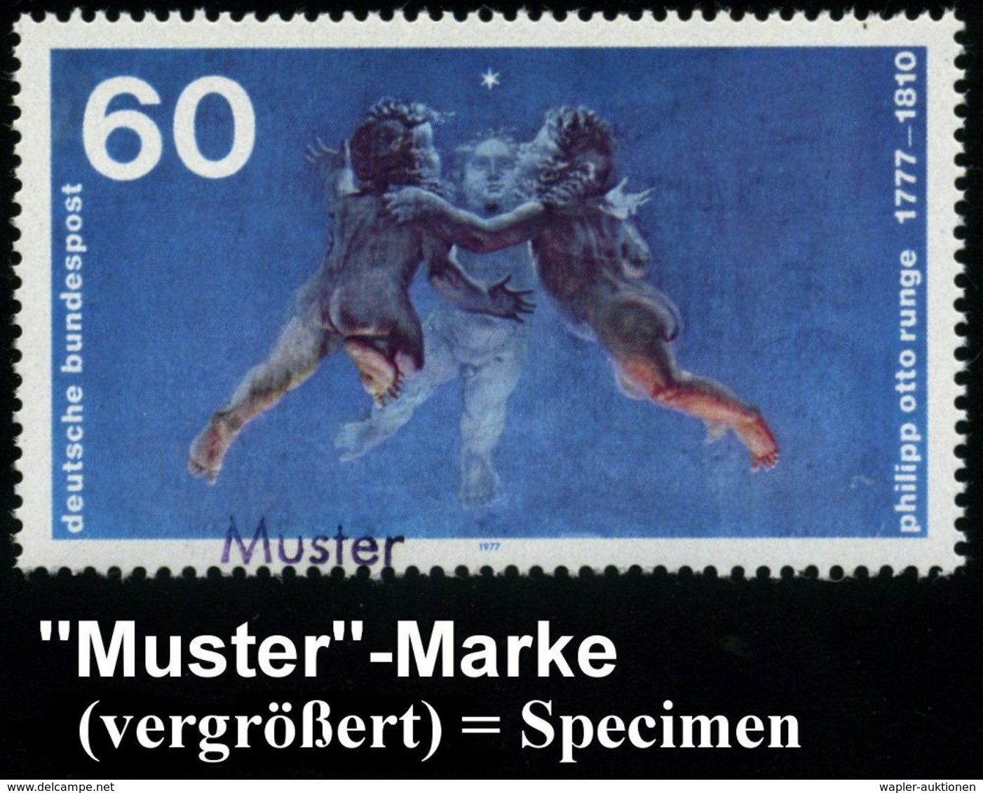 KÜNSTLER & MALER IN DEUTSCHLAND : B.R.D. 1977 (Juli) 60 Pf. "200. Geburtstag Ph. Otto Runge" (Detail Aus "Der Morgen") M - Other & Unclassified