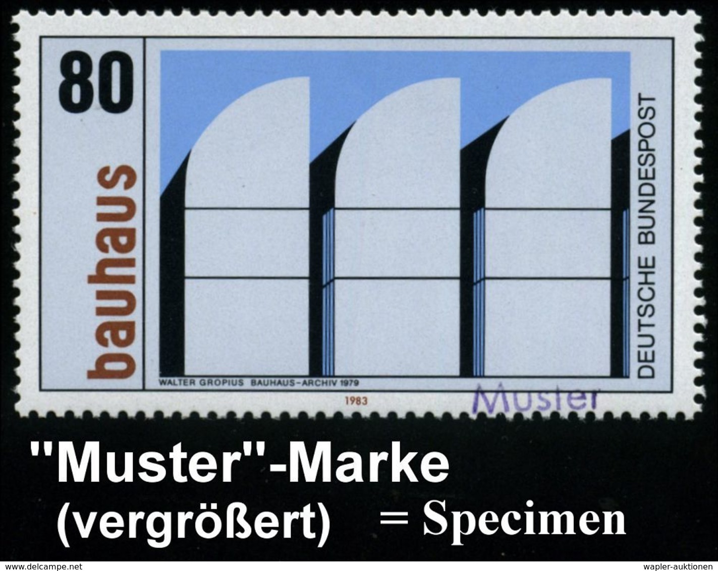 KÜNSTLER & MALER IN DEUTSCHLAND : B.R.D. 1983 (Nov.) "100. Geburtstag Walter Gropius" Und Bauhaus, Kompl. Satz = 50 Pf.  - Other & Unclassified