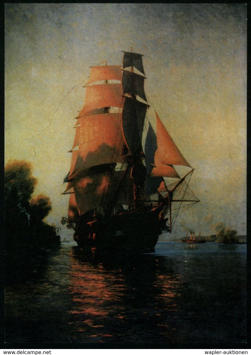 KÜNSTLER & MALER IN DEUTSCHLAND : B.R.D. 1989 (März) Schmuckblatt-Telegramm: Segelschulschiff "Niobe" Kieler Förde (1897 - Other & Unclassified