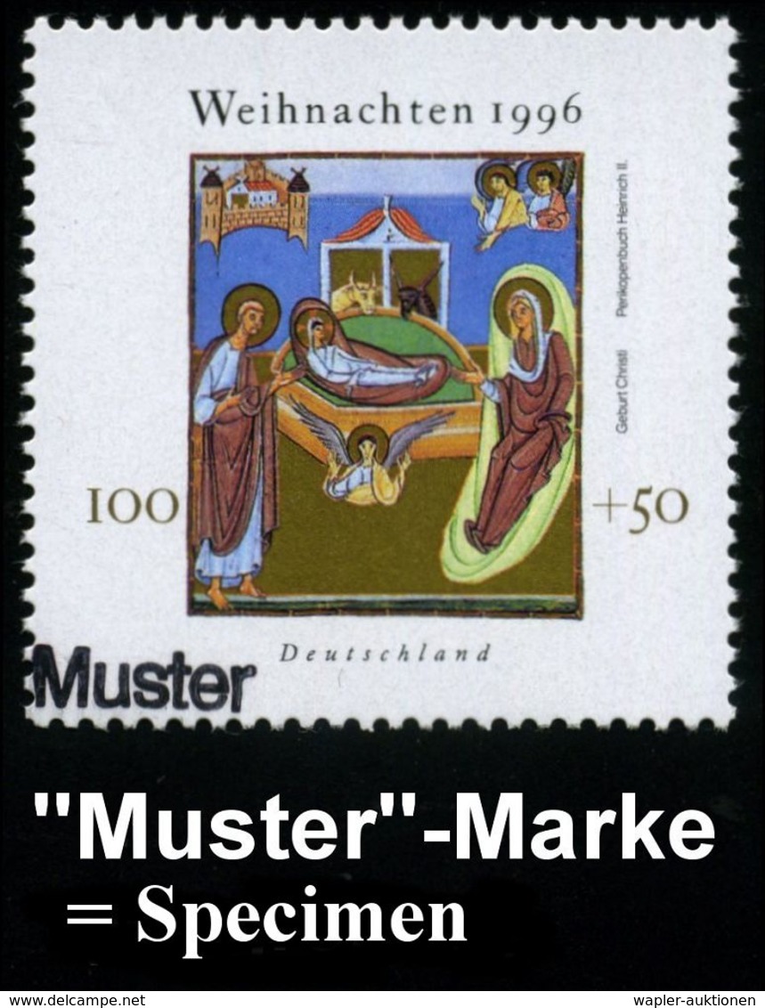 KÜNSTLER & MALER IN DEUTSCHLAND : B.R.D. 1996 (Nov.) Weihnachten, Kompl. Satz = Buchmalerei, Perikopenbuch Heinrichs II. - Altri & Non Classificati