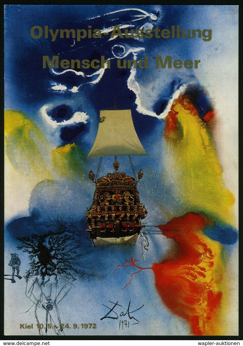 AUSLÄNDISCHE KÜNSTLER & MALER : 23 KIEL 72/ OLYMP.SPIELE/ A 1972 (26.8.) SSt Vom Eröffnungstag A. Olympia-PP 30 Pf. Bauw - Autres & Non Classés