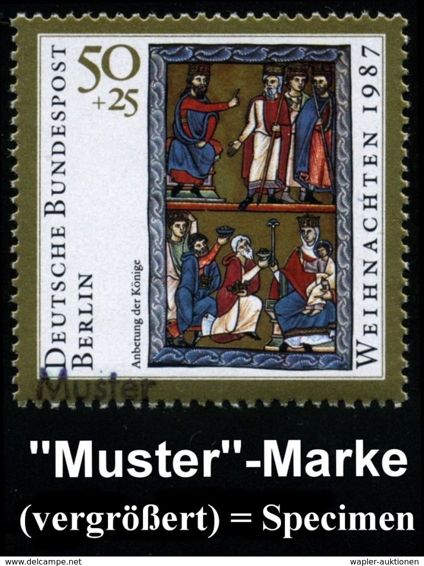 AUSLÄNDISCHE KÜNSTLER & MALER : BERLIN 1987 (Nov.) 50 + 25 Pf. Weihnachten = "Anbetung Der Könige" ,Buchmalerei Aus Engl - Other & Unclassified