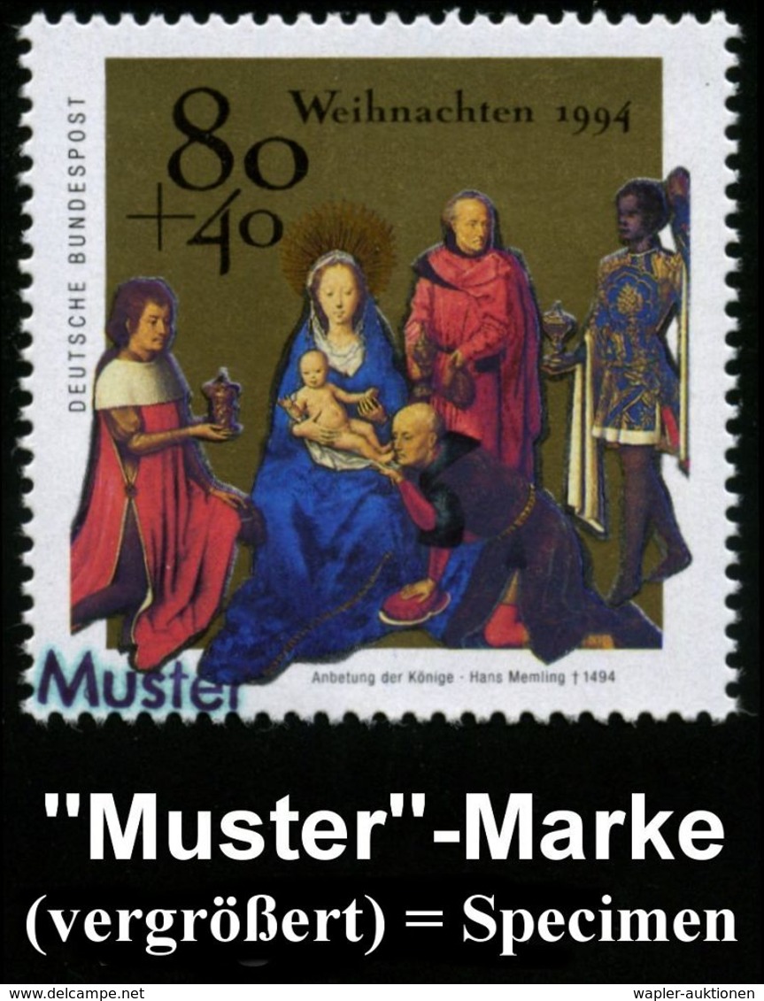 AUSLÄNDISCHE KÜNSTLER & MALER : B.R.D. 1994 (Nov.) Weihnachten, Kompl. Satz = Hans Memling (Floreins-Tryptichon) 80 + 40 - Autres & Non Classés