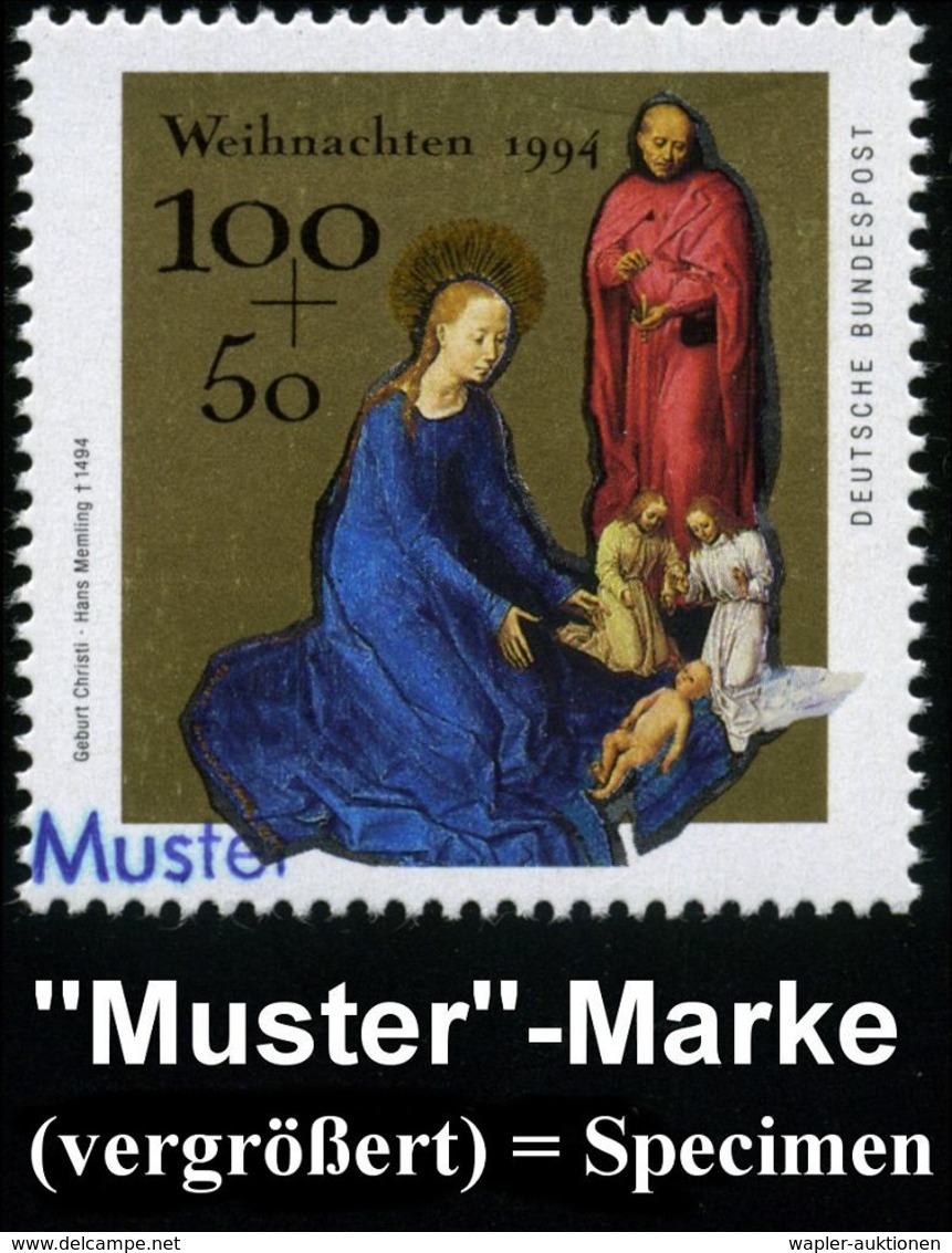 AUSLÄNDISCHE KÜNSTLER & MALER : B.R.D. 1994 (Nov.) Weihnachten, Kompl. Satz = Hans Memling (Floreins-Tryptichon) 80 + 40 - Other & Unclassified